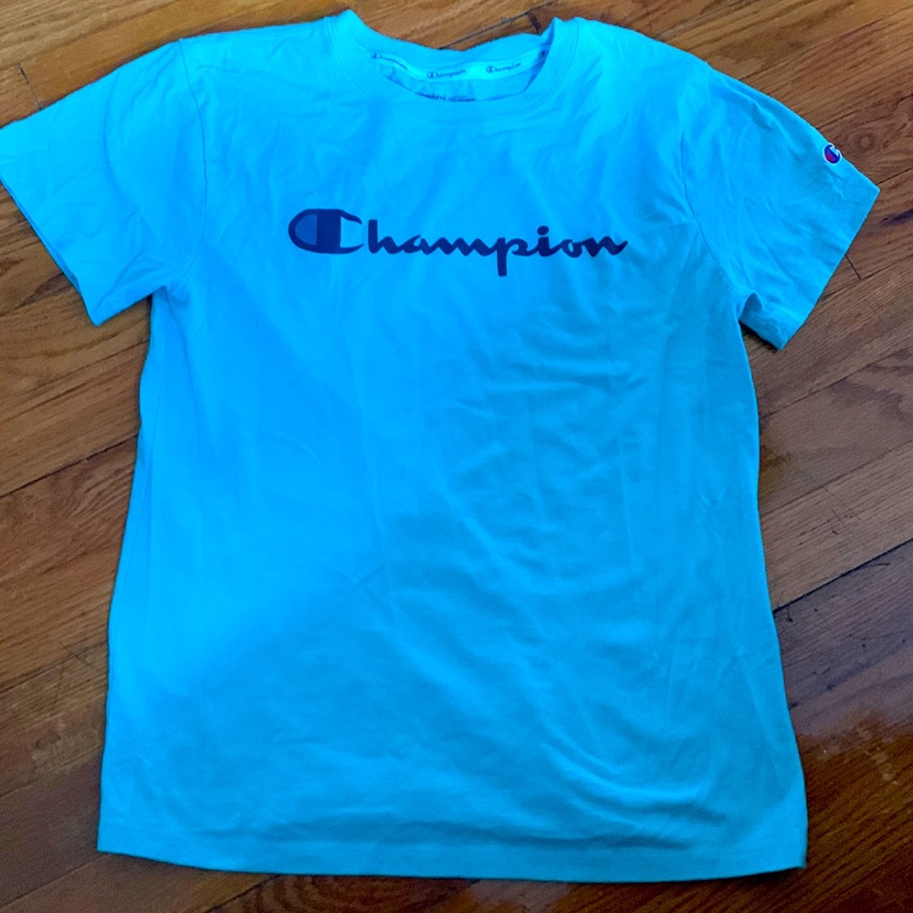 Turquoise Adult Small Champion Short Sleeve T shirt